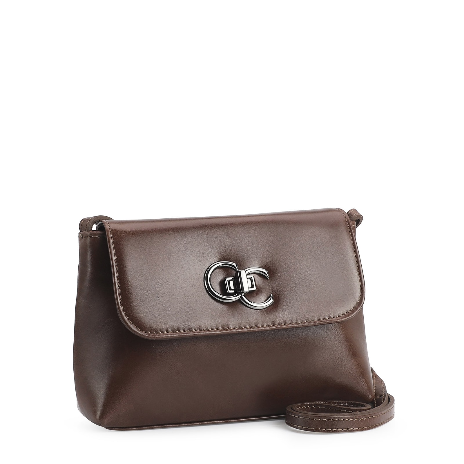 Bolsa Transversal Couro Marrom