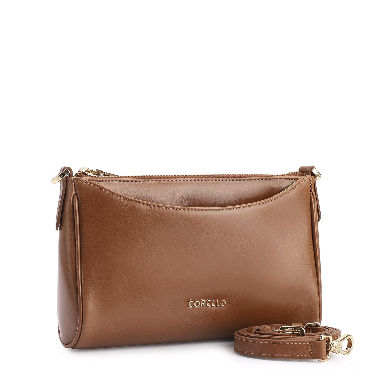 Bolsa Transversal Couro Marrom