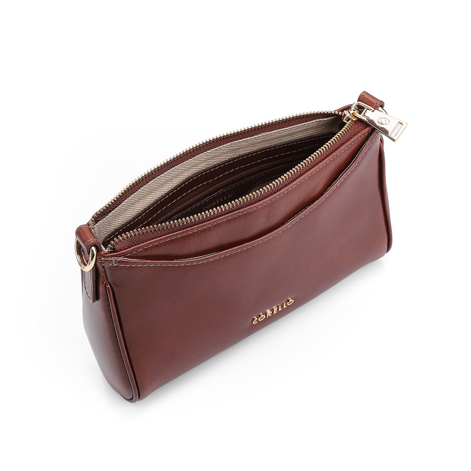 Bolsa Transversal Couro Marrom