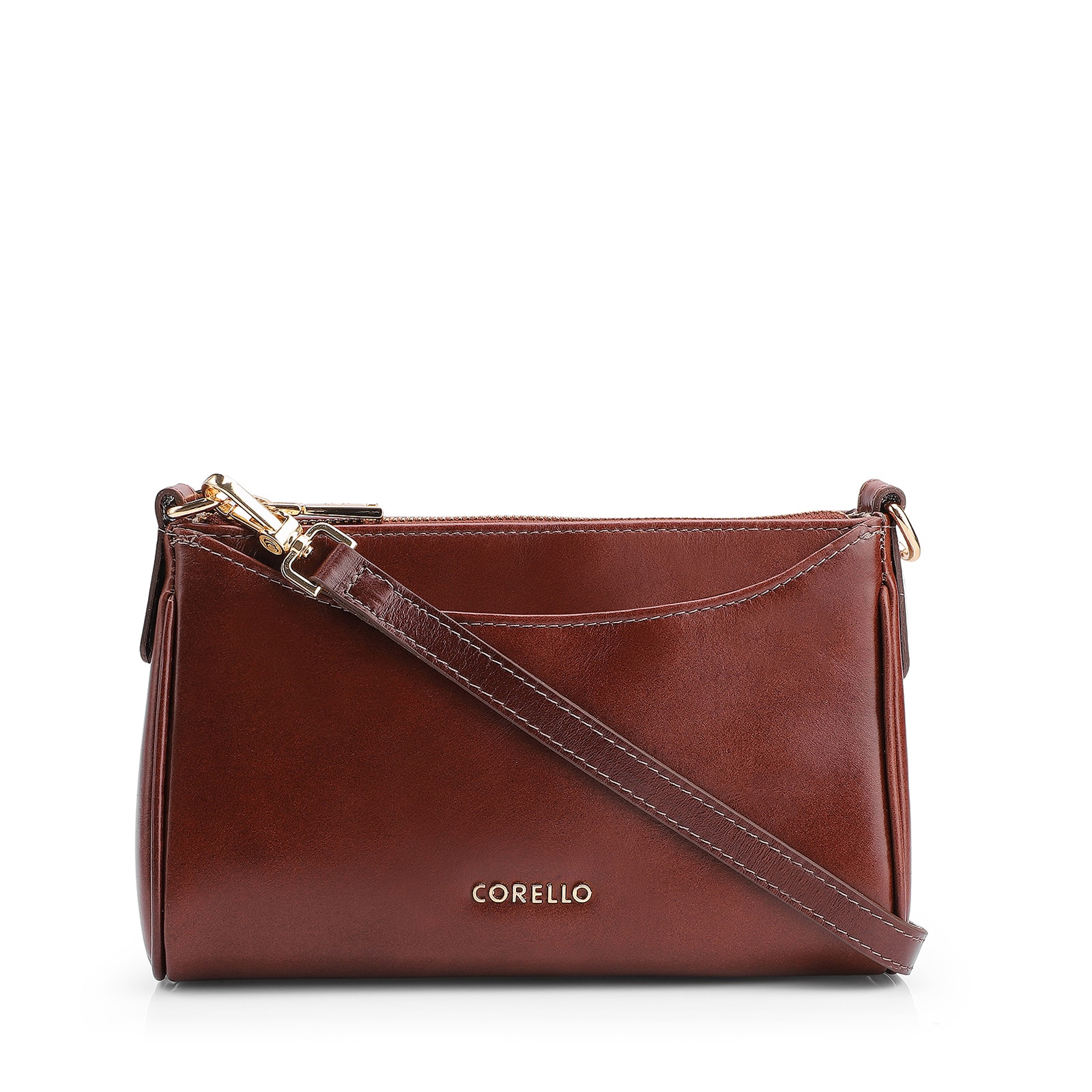 Bolsa Transversal Couro Marrom
