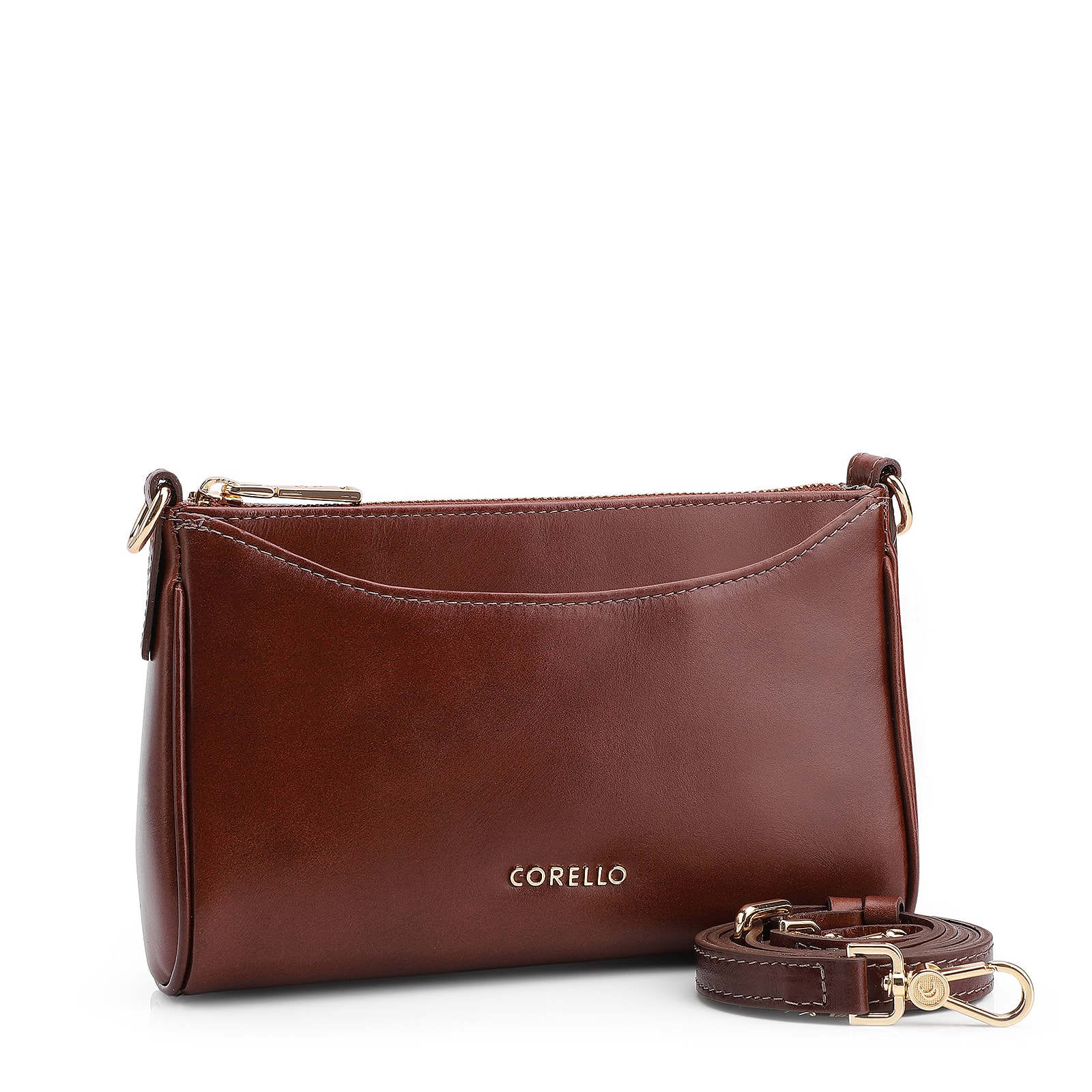 Bolsa Transversal Couro Marrom