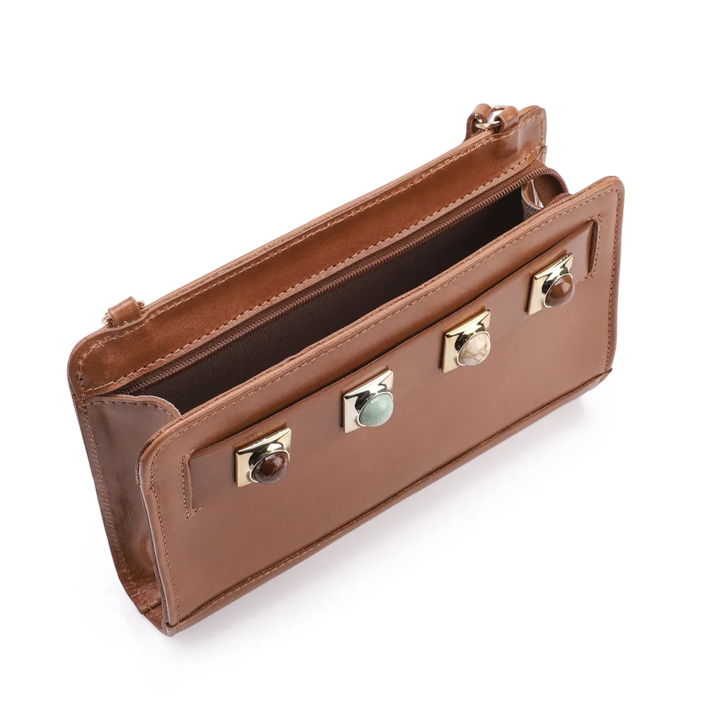 Bolsa Transversal Couro Marrom - imagem 4