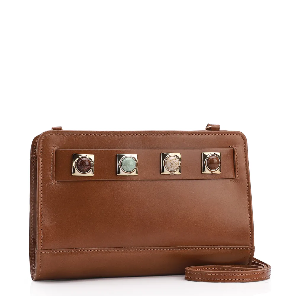 Bolsa Transversal Couro Marrom - imagem 2