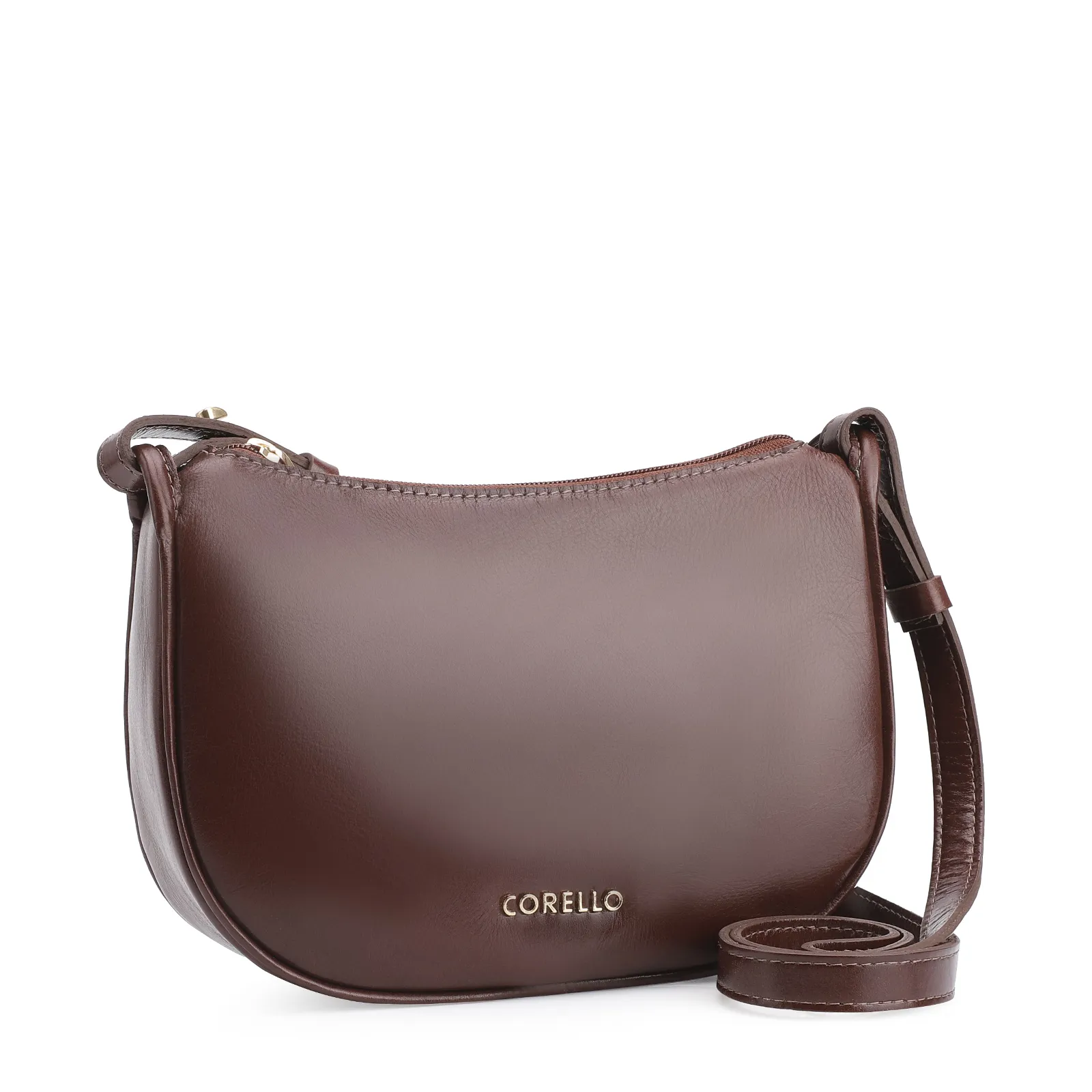 Bolsa Transversal Couro Marrom