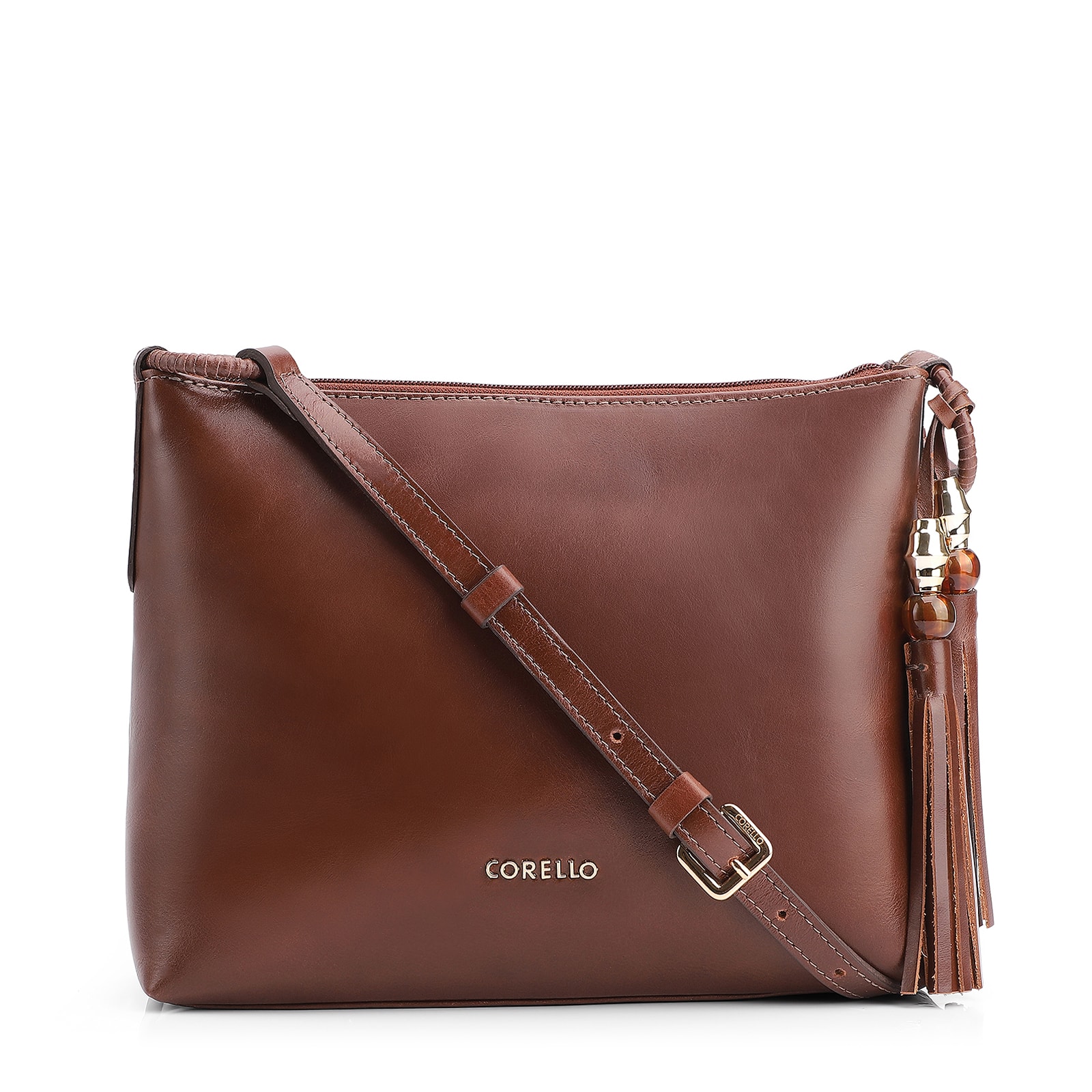 Bolsa Transversal Couro Marrom