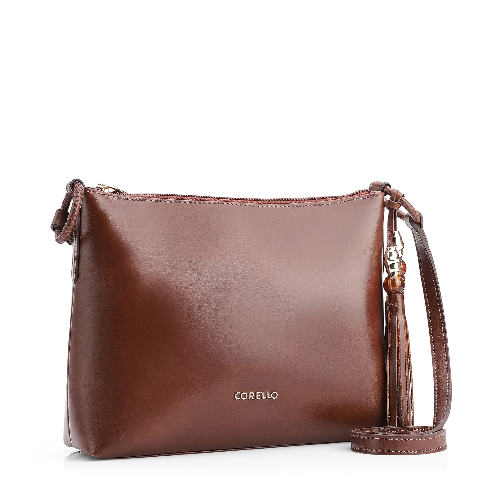 Bolsa Transversal Couro Marrom