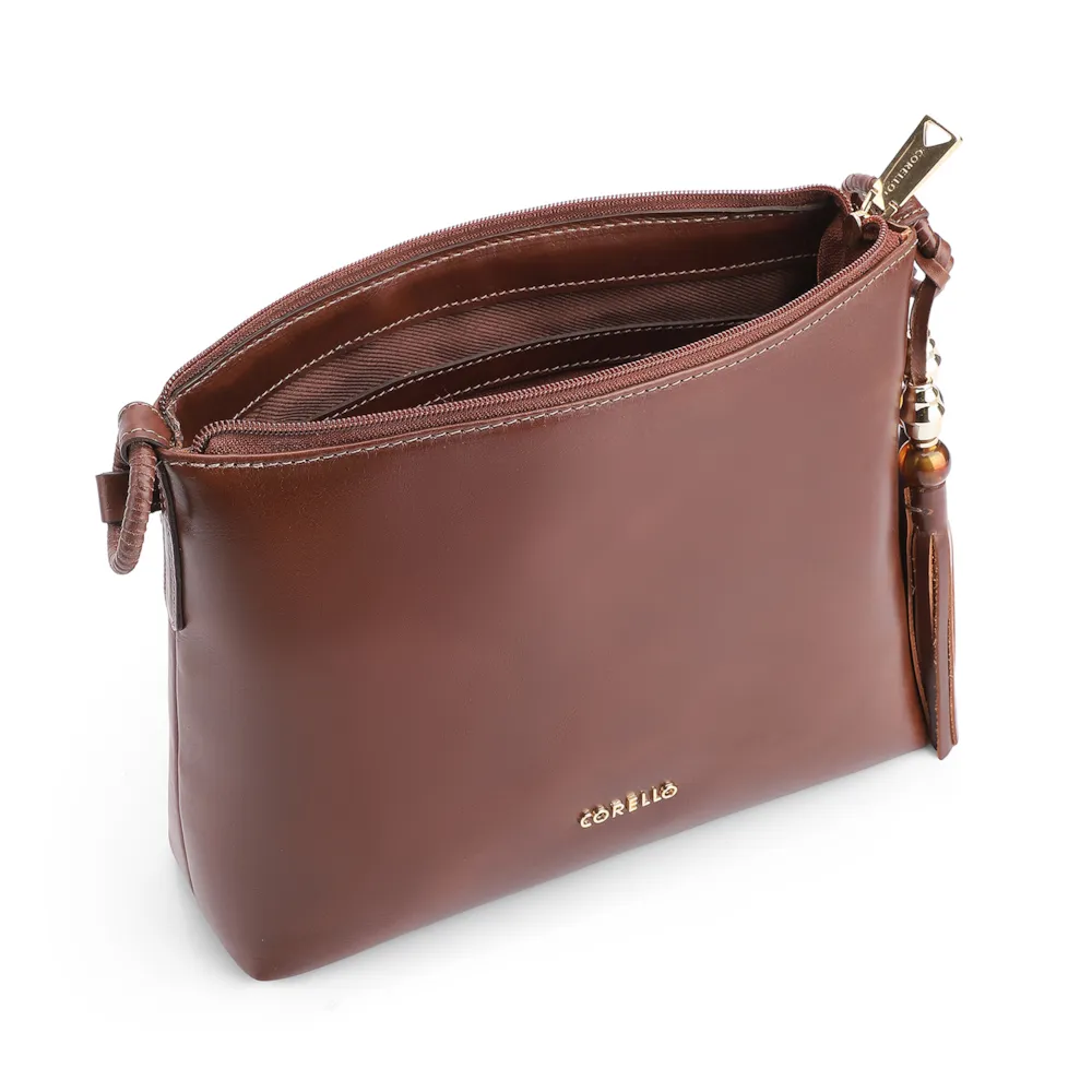 Bolsa Transversal Couro Marrom - imagem 3