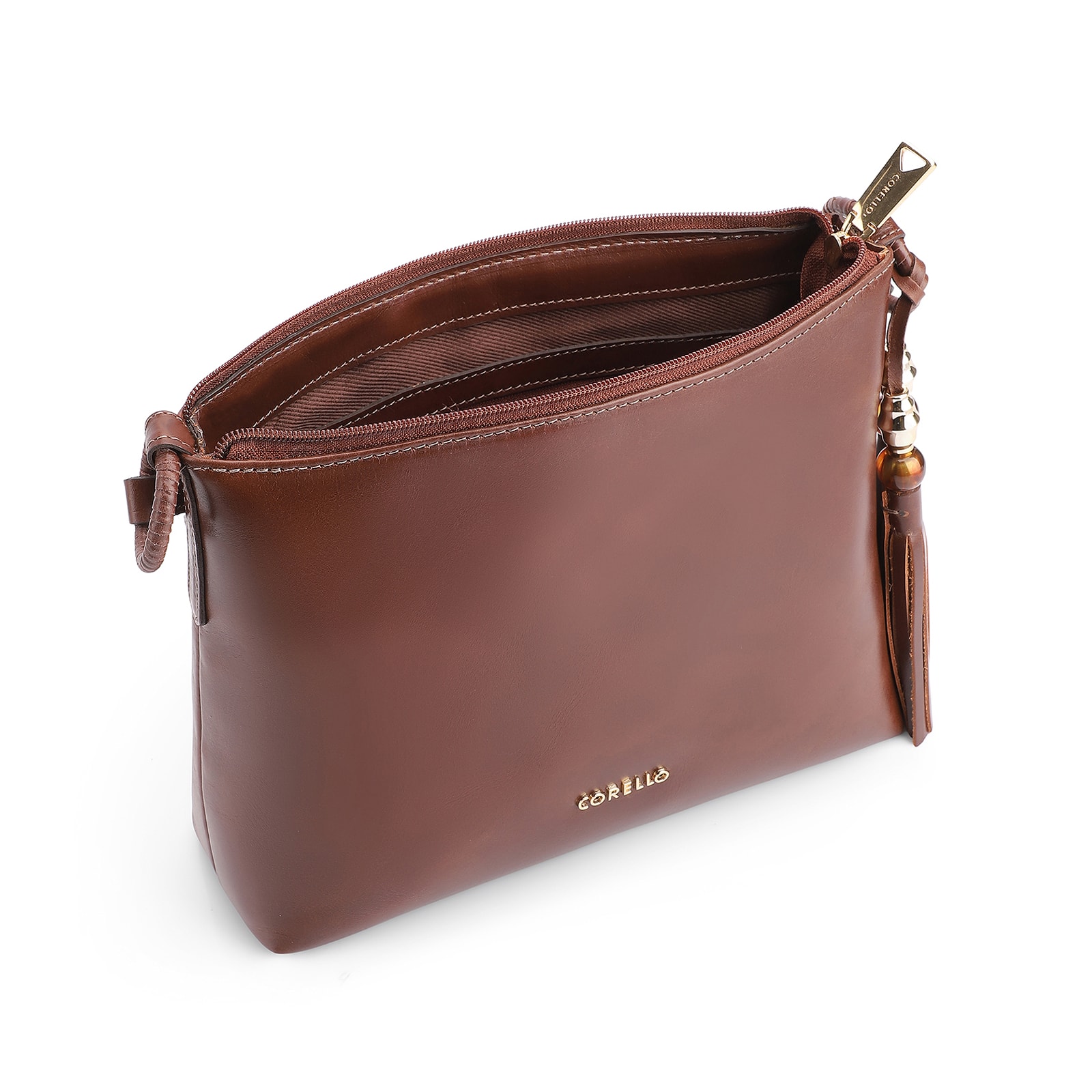 Bolsa Transversal Couro Marrom