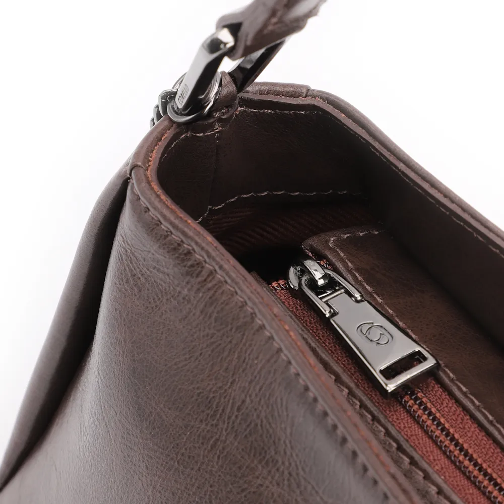 Bolsa Transversal Couro Marrom - imagem 6