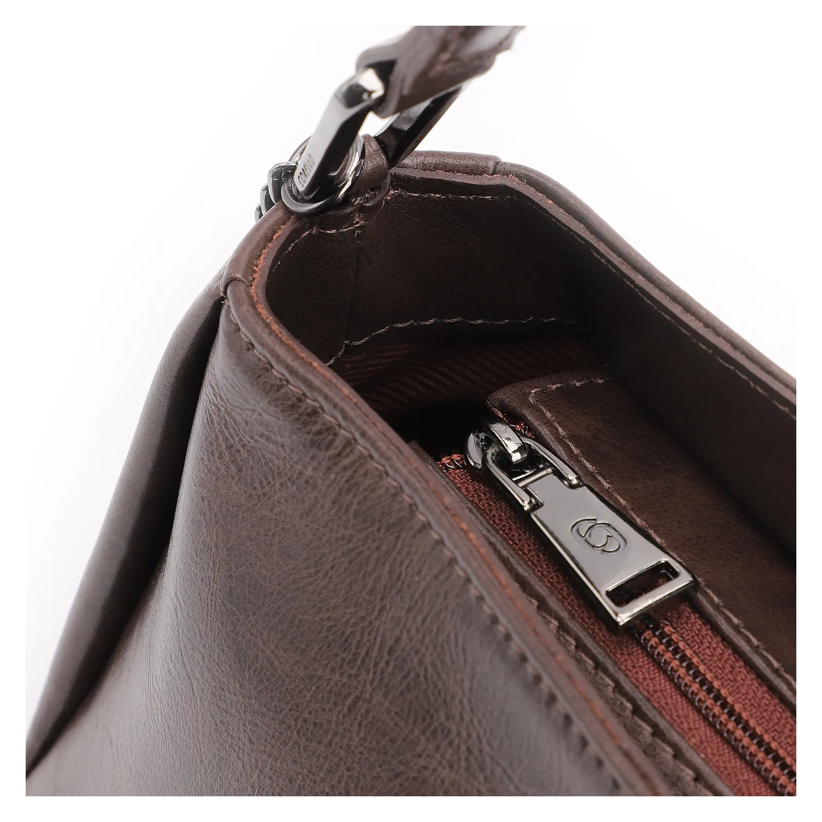 Bolsa Transversal Couro Marrom