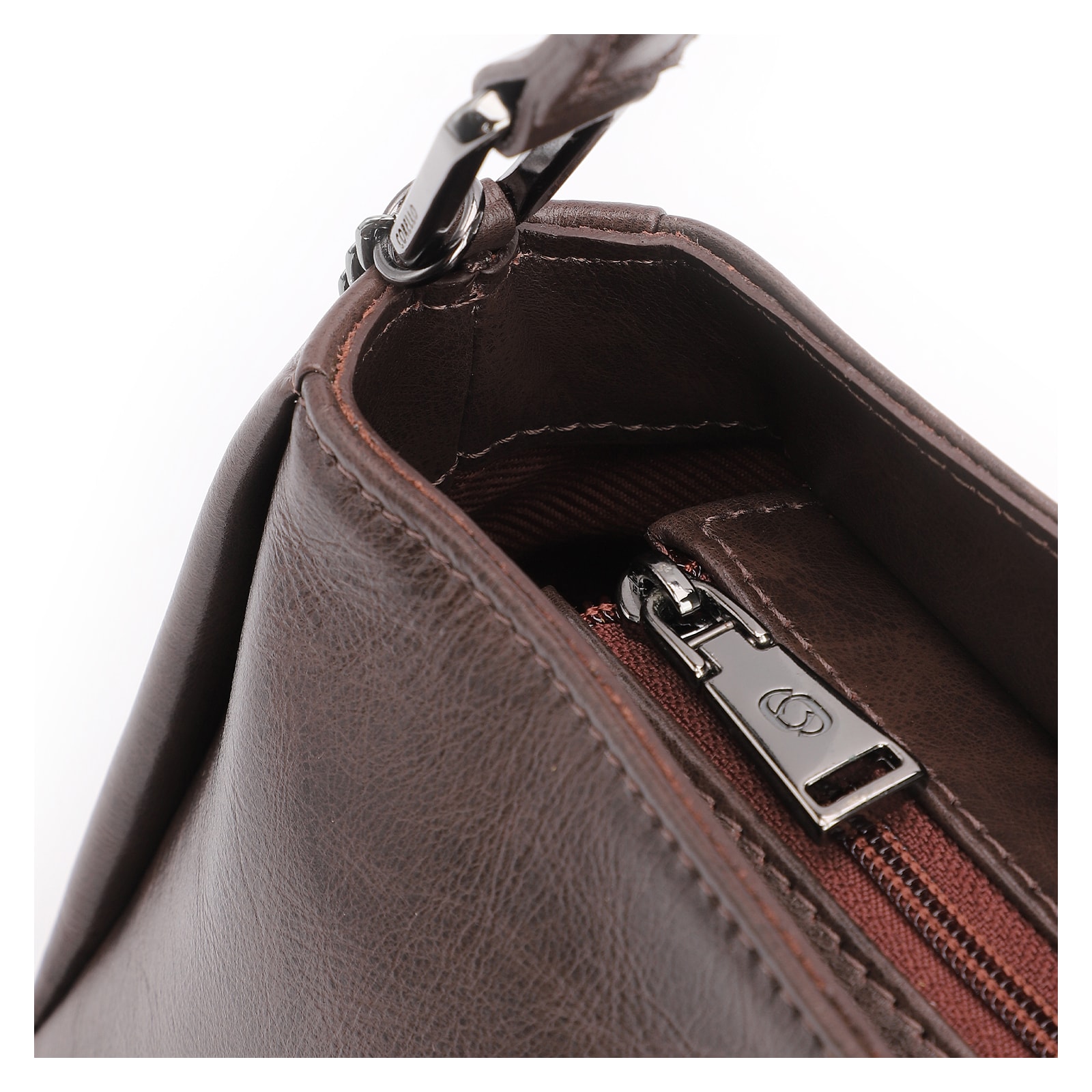 Bolsa Transversal Couro Marrom