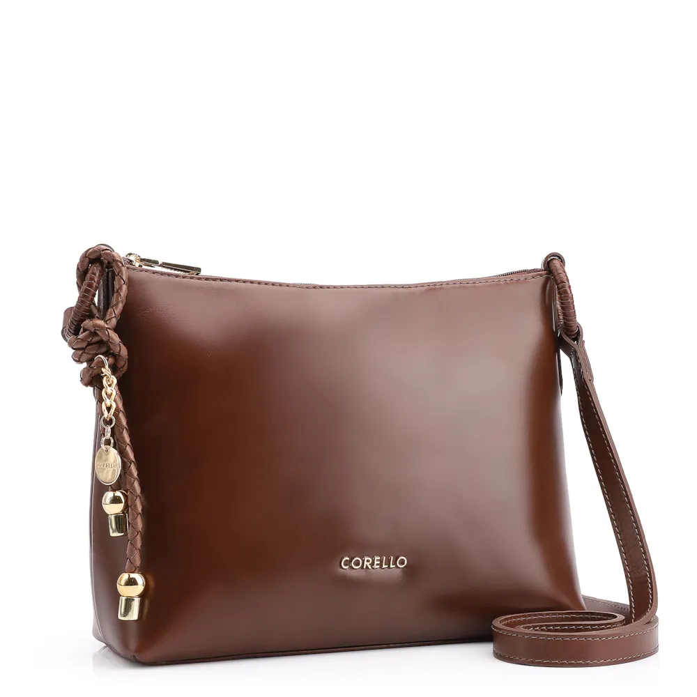  Bolsa Transversal Couro Marrom - imagem 2