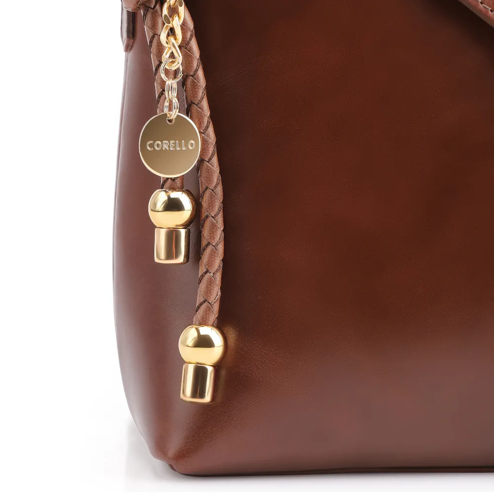  Bolsa Transversal Couro Marrom - imagem 8