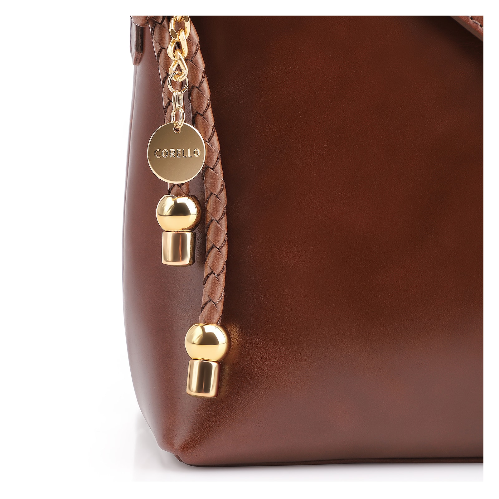  Bolsa Transversal Couro Marrom