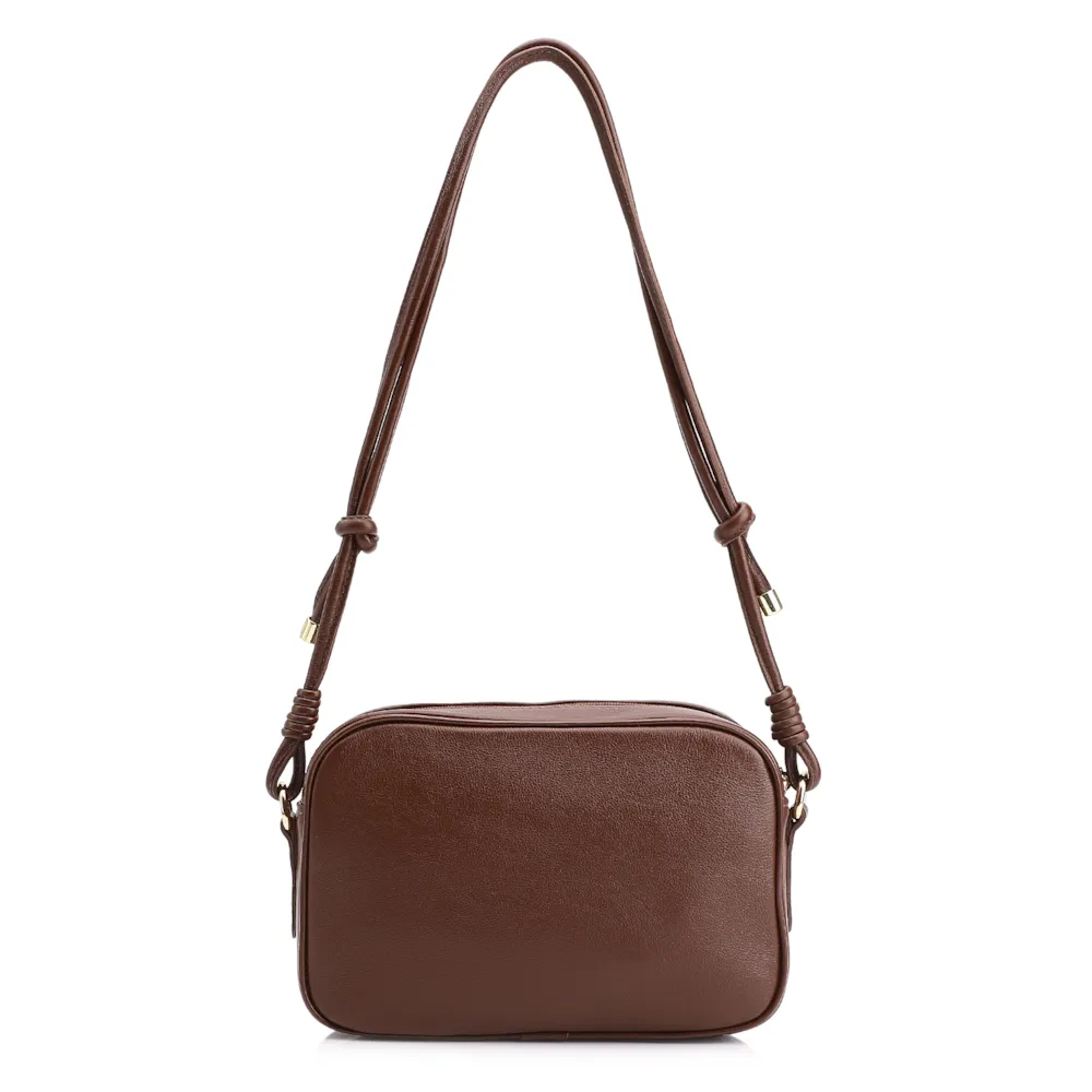 Bolsa Transversal Couro Marrom - imagem 3