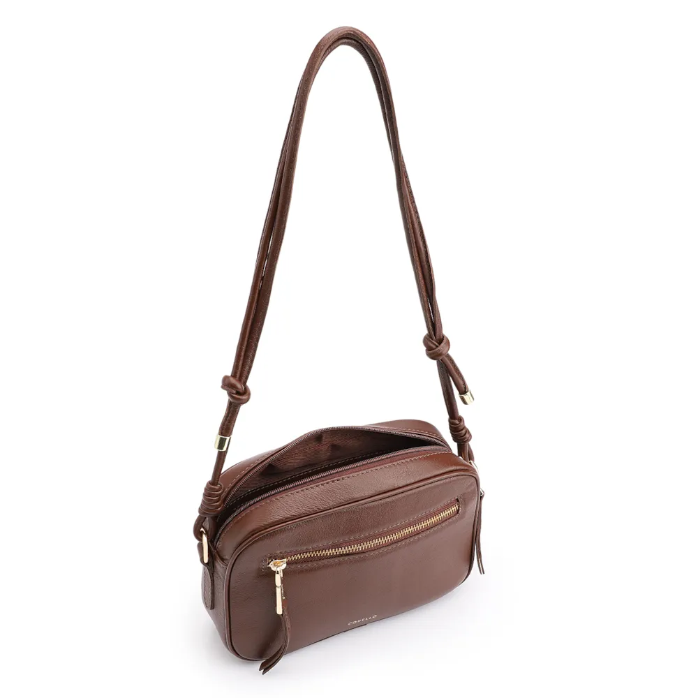 Bolsa Transversal Couro Marrom - imagem 4