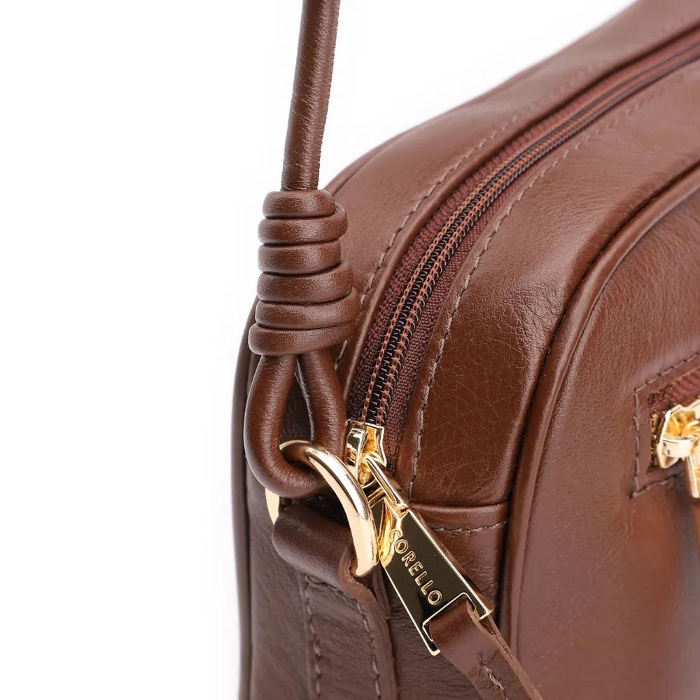 Bolsa Transversal Couro Marrom - imagem 5