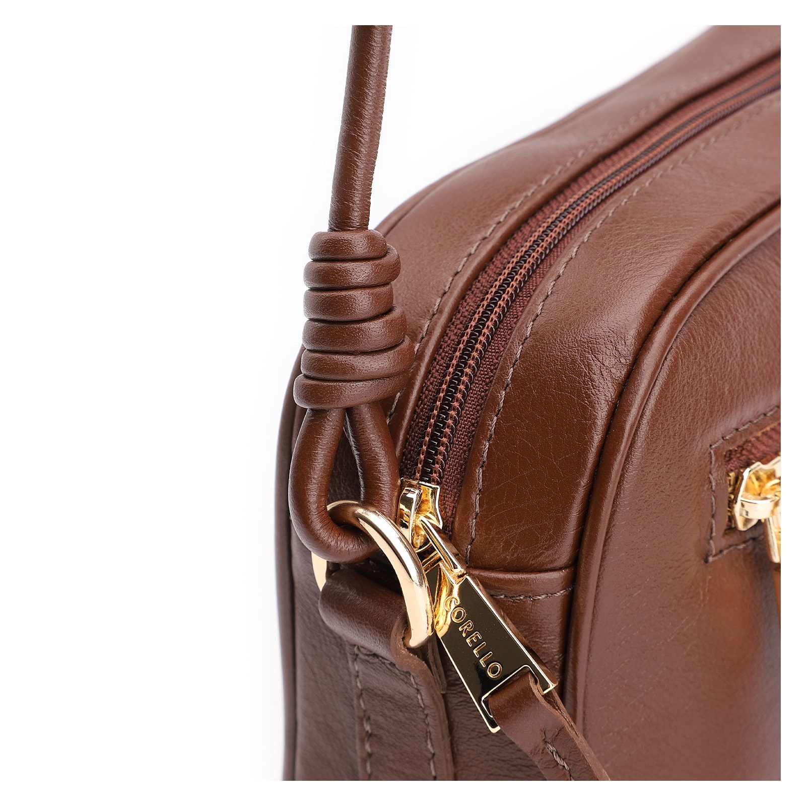 Bolsa Transversal Couro Marrom