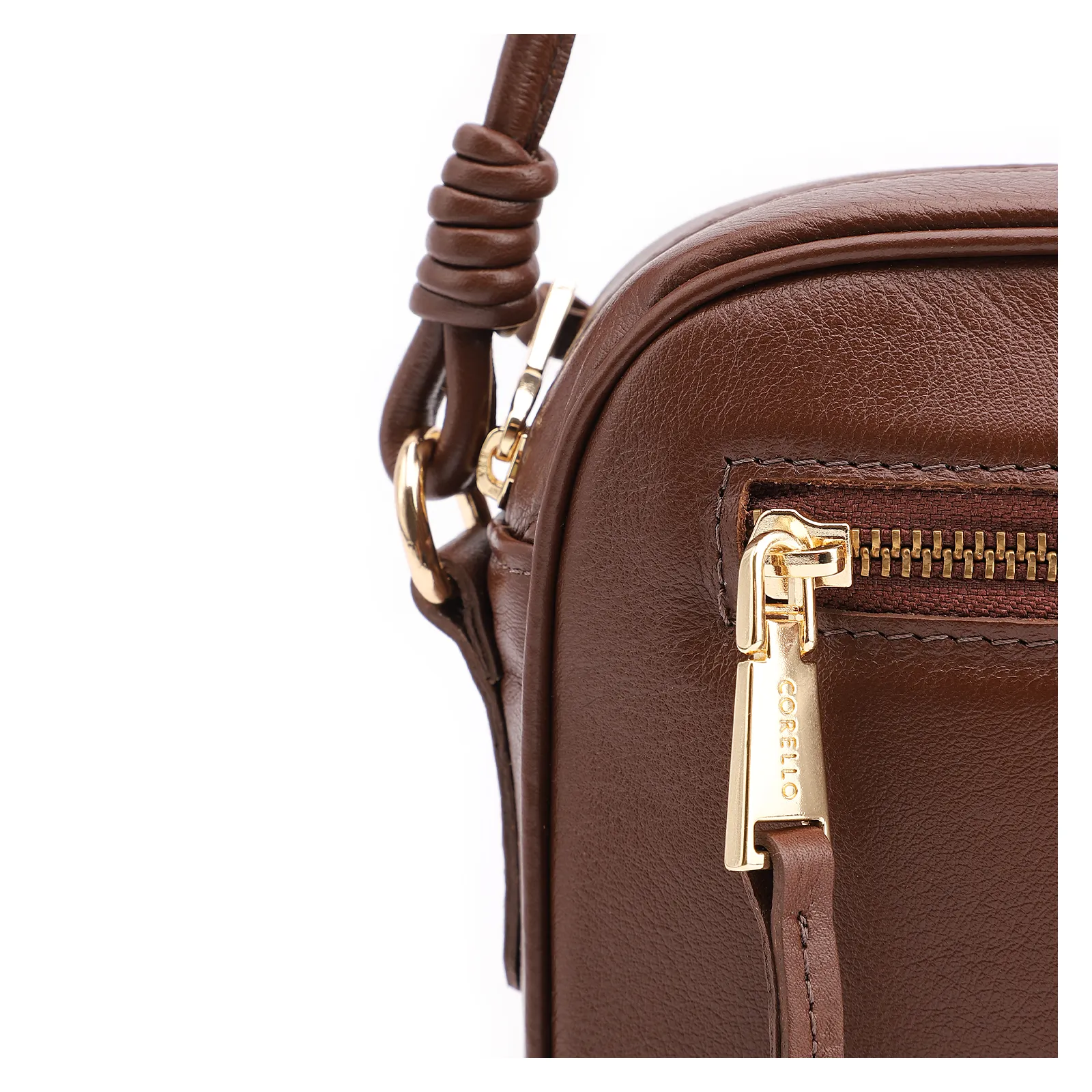 Bolsa Transversal Couro Marrom