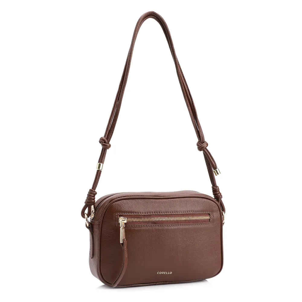Bolsa Transversal Couro Marrom - imagem 2