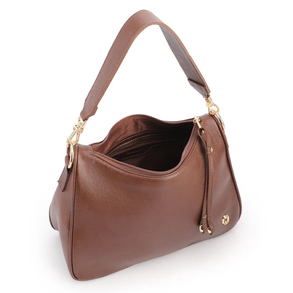 Bolsa Transversal Couro Marrom - imagem 4