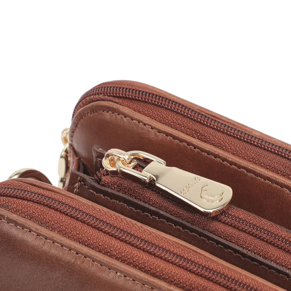 Bolsa Transversal Couro Marrom - imagem 5