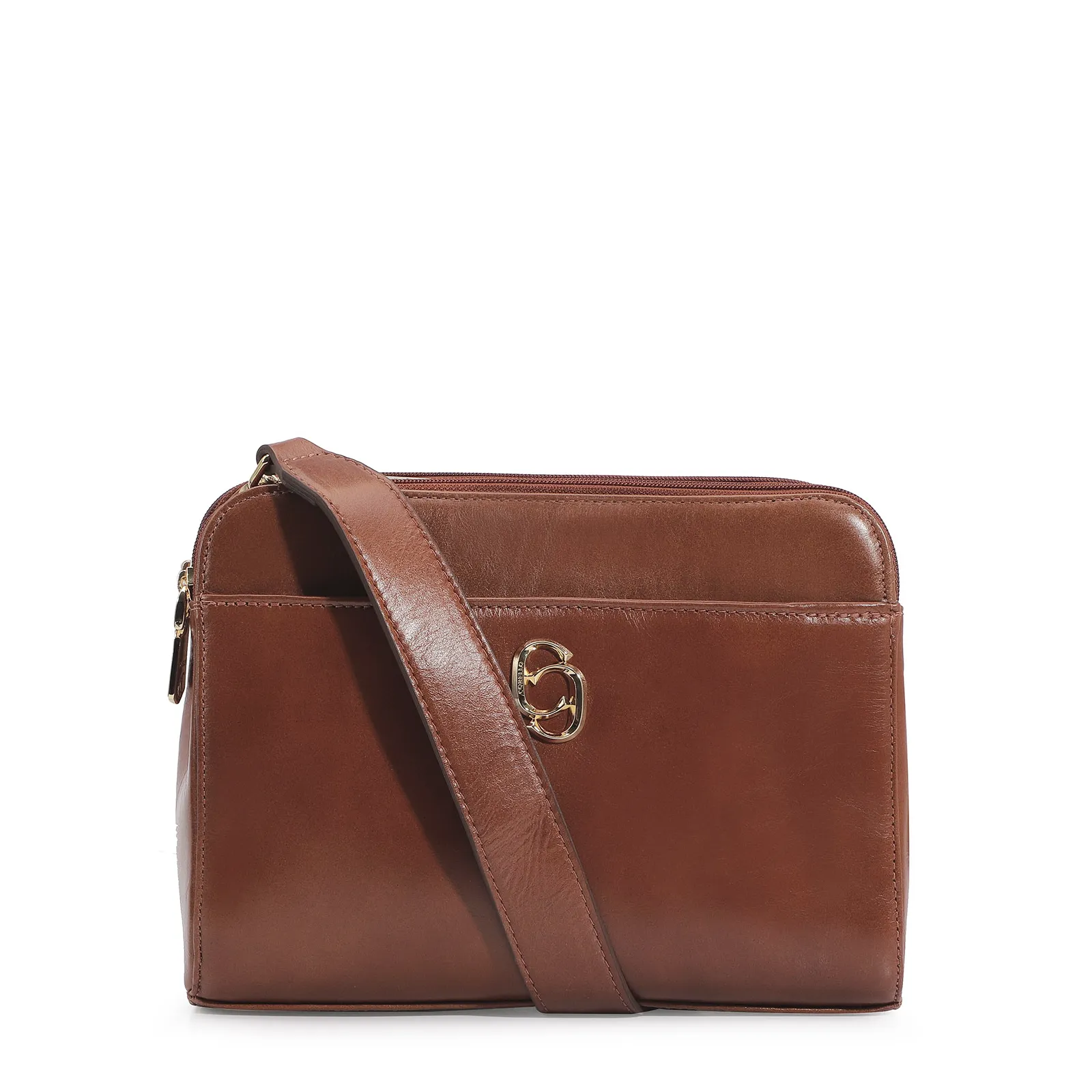 Bolsa Transversal Couro Marrom
