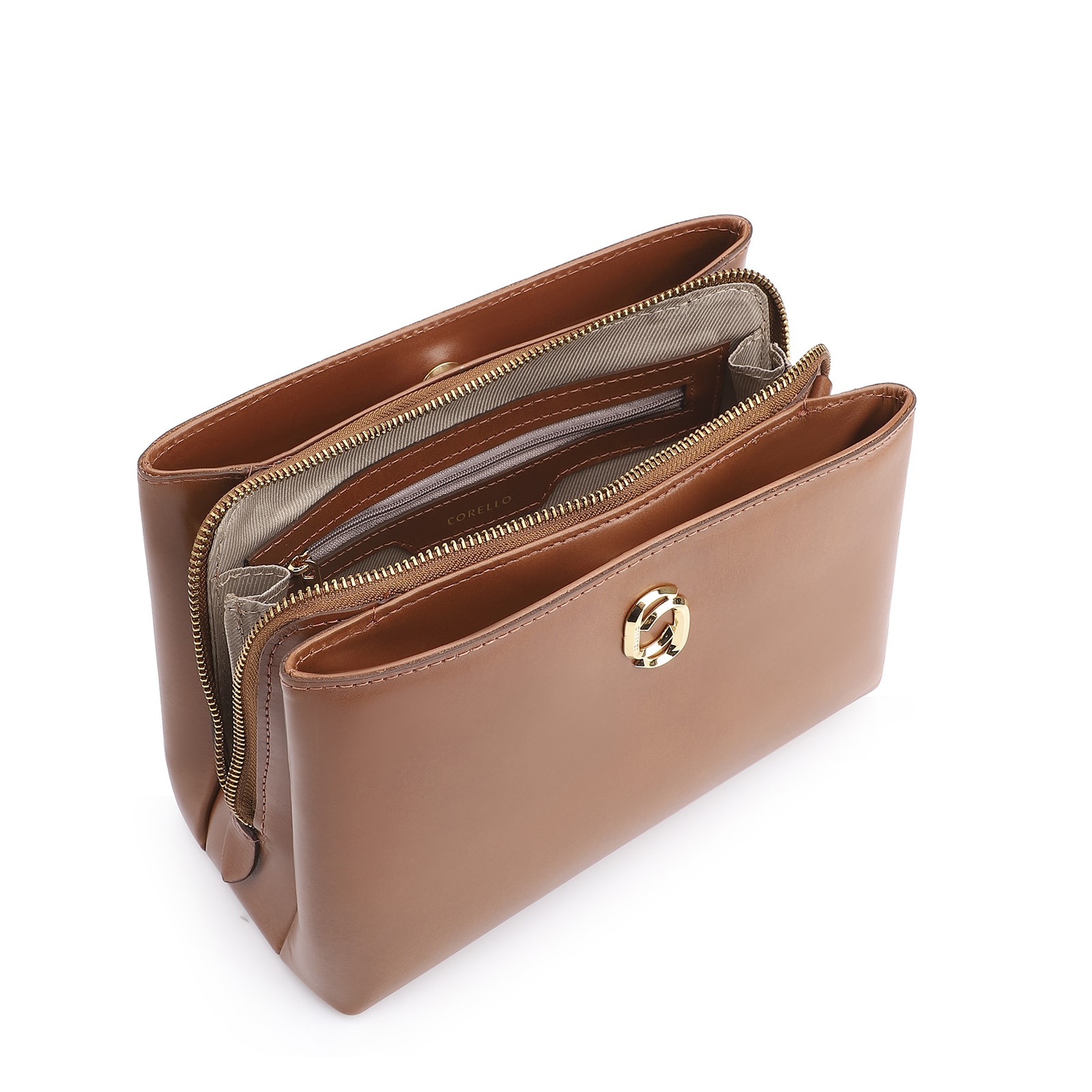 Bolsa Transversal Couro Marrom