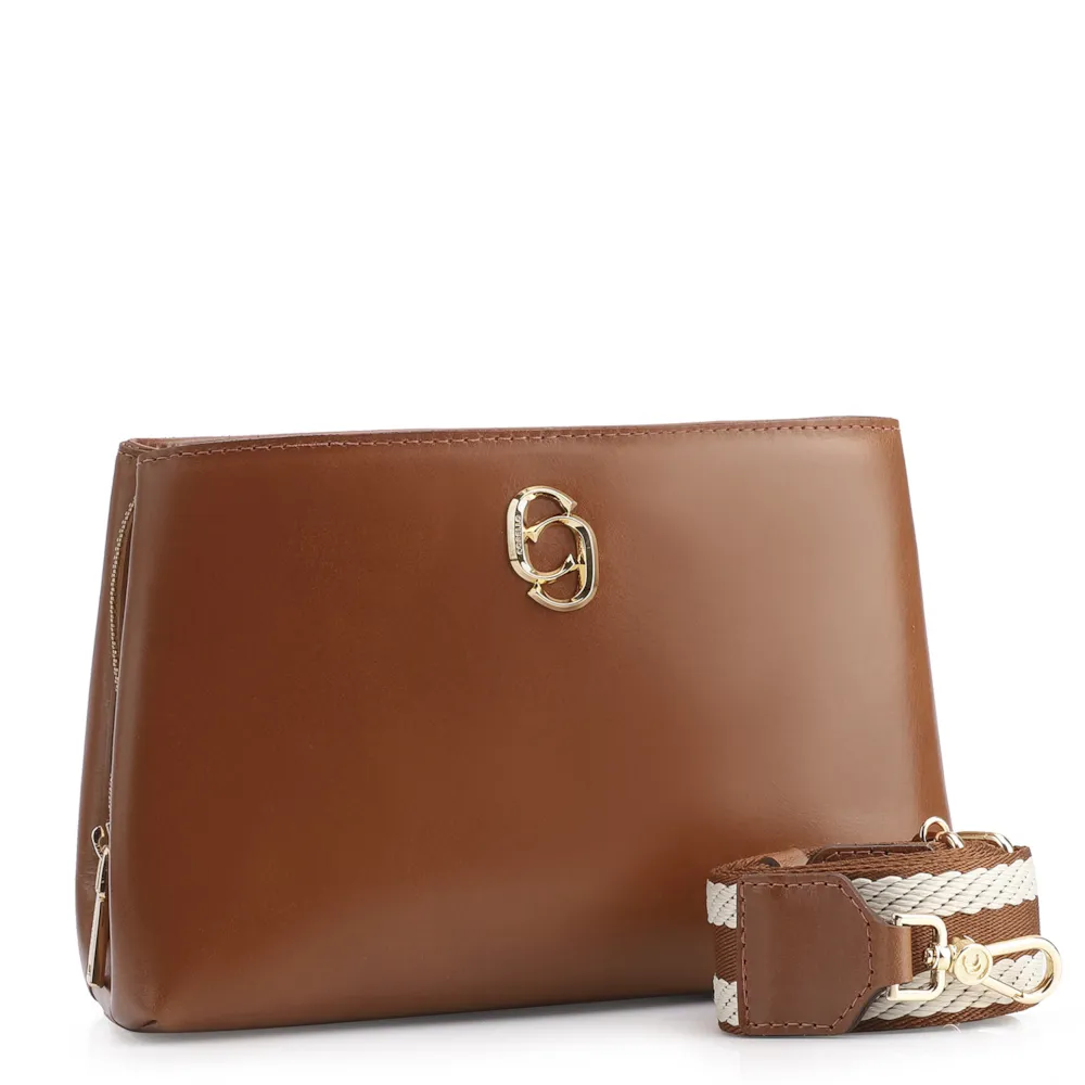 Bolsa Transversal Couro Marrom - imagem 2