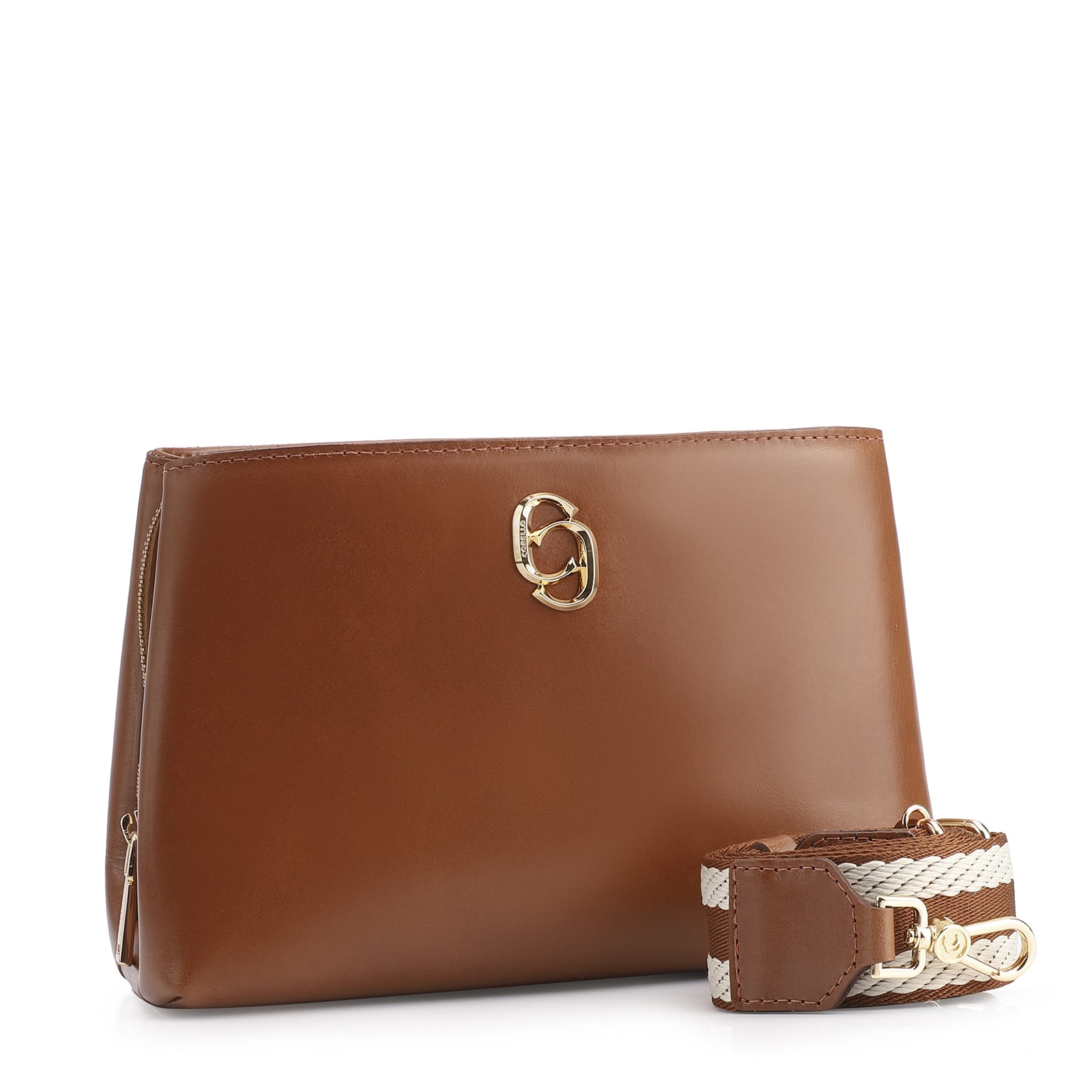 Bolsa Transversal Couro Marrom