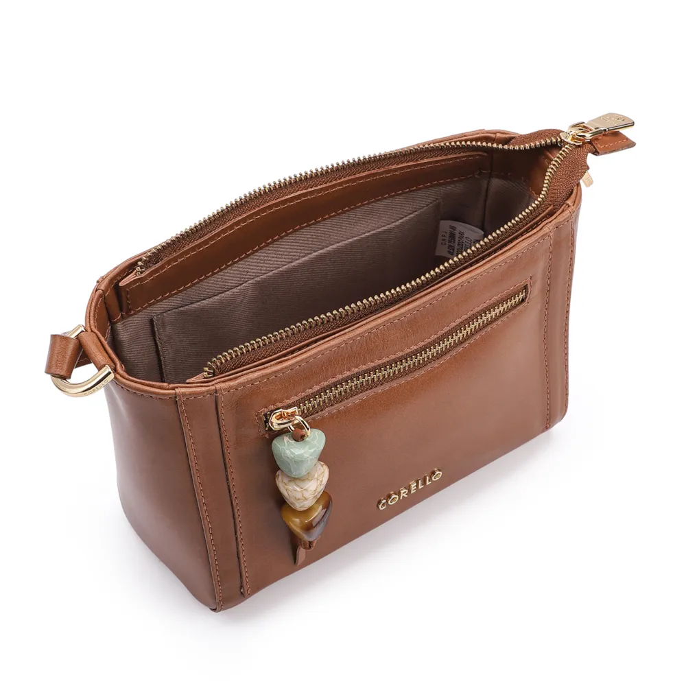 Bolsa Transversal Couro Marrom - imagem 4