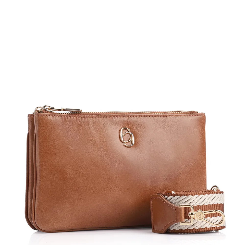 Bolsa Transversal Couro Marrom - imagem 2
