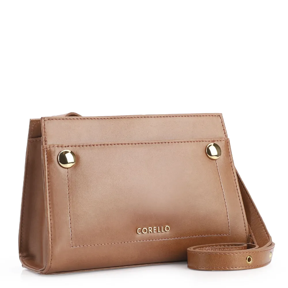 Bolsa Transversal Couro Marrom - imagem 2