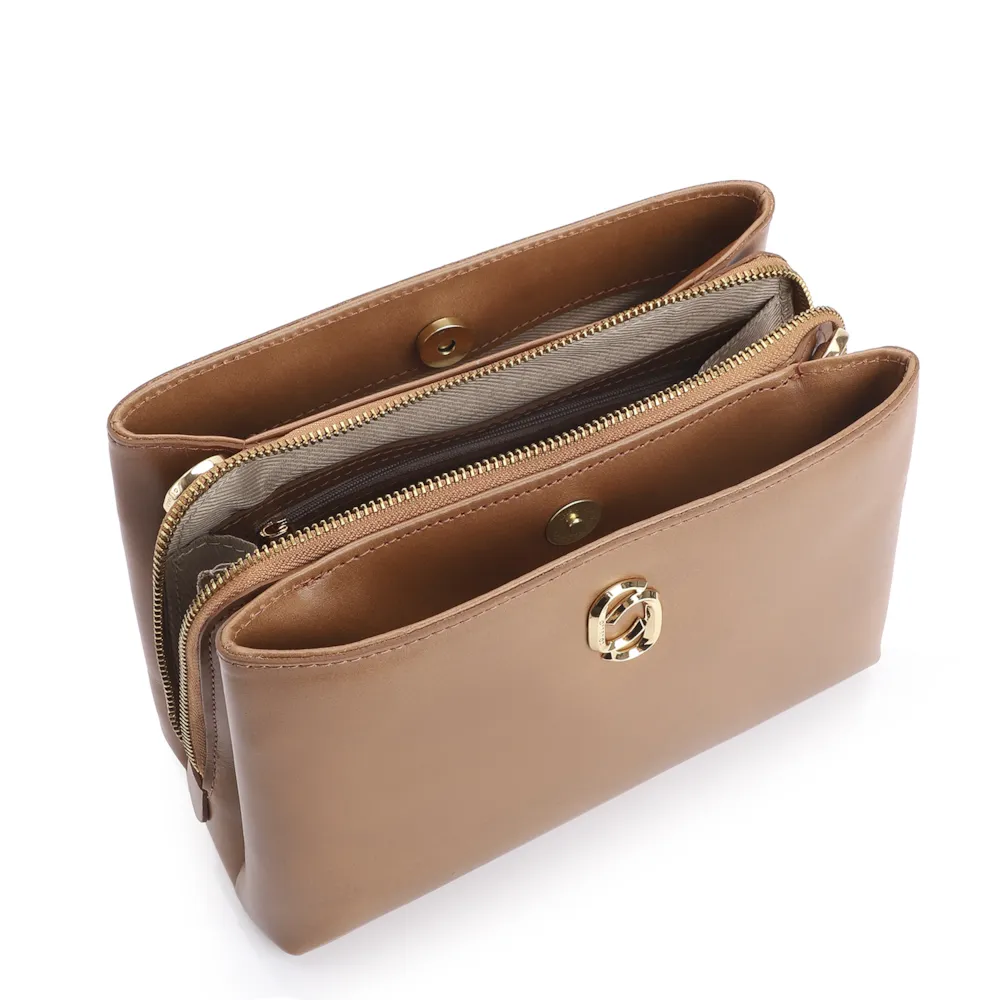 Bolsa Transversal Couro Marrom - imagem 4