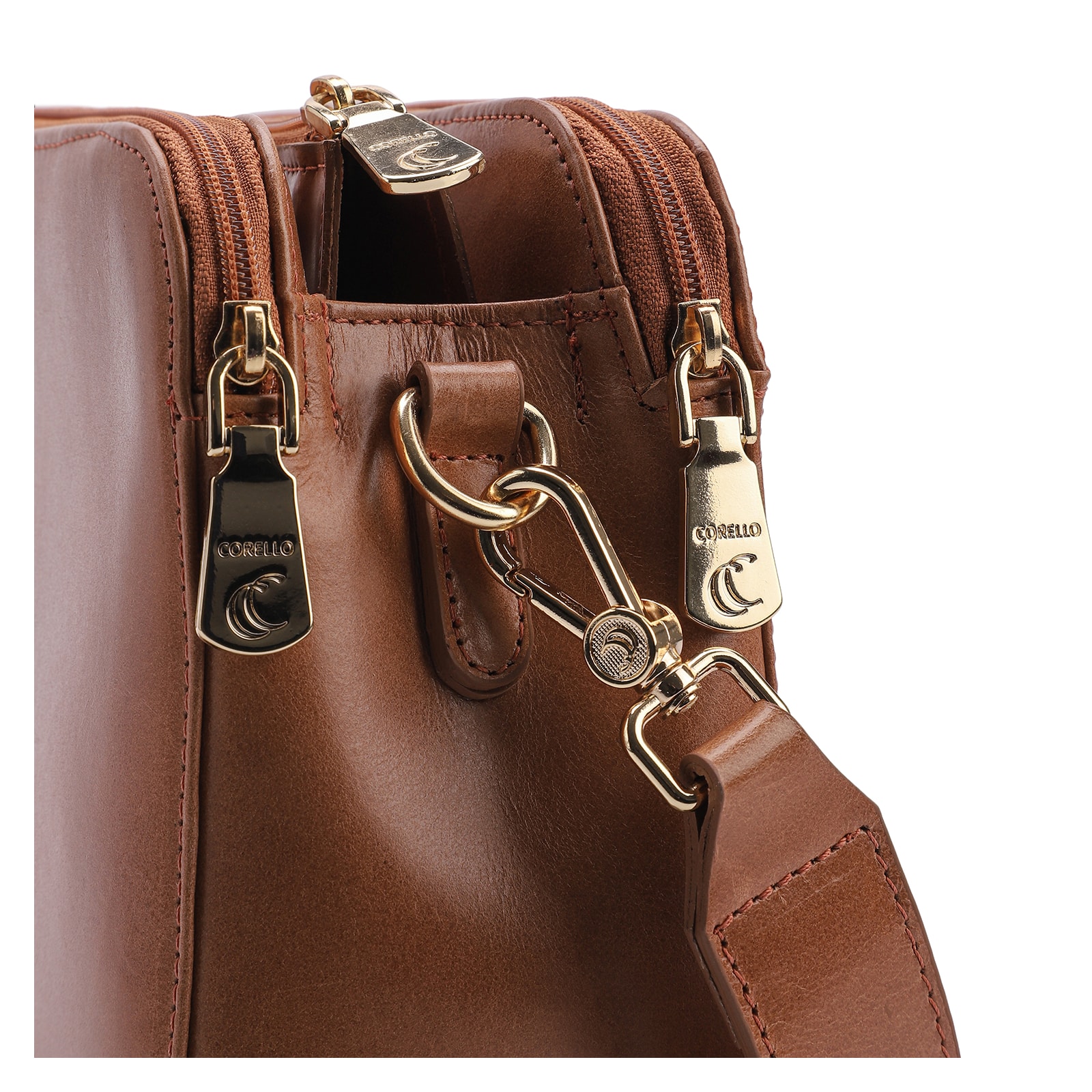 Bolsa Transversal Couro Marrom