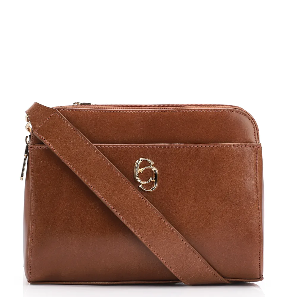 Bolsa Transversal Couro Marrom
