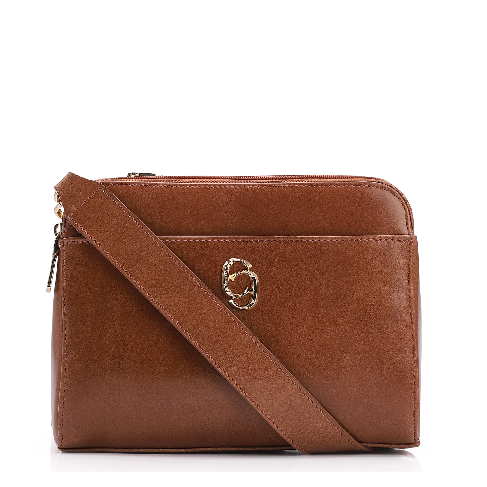 Bolsa Transversal Couro Marrom