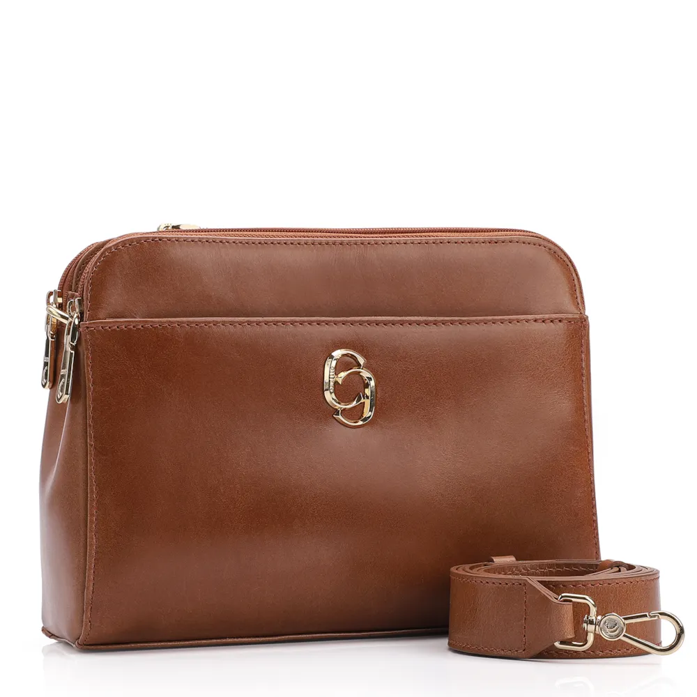 Bolsa Transversal Couro Marrom - imagem 2