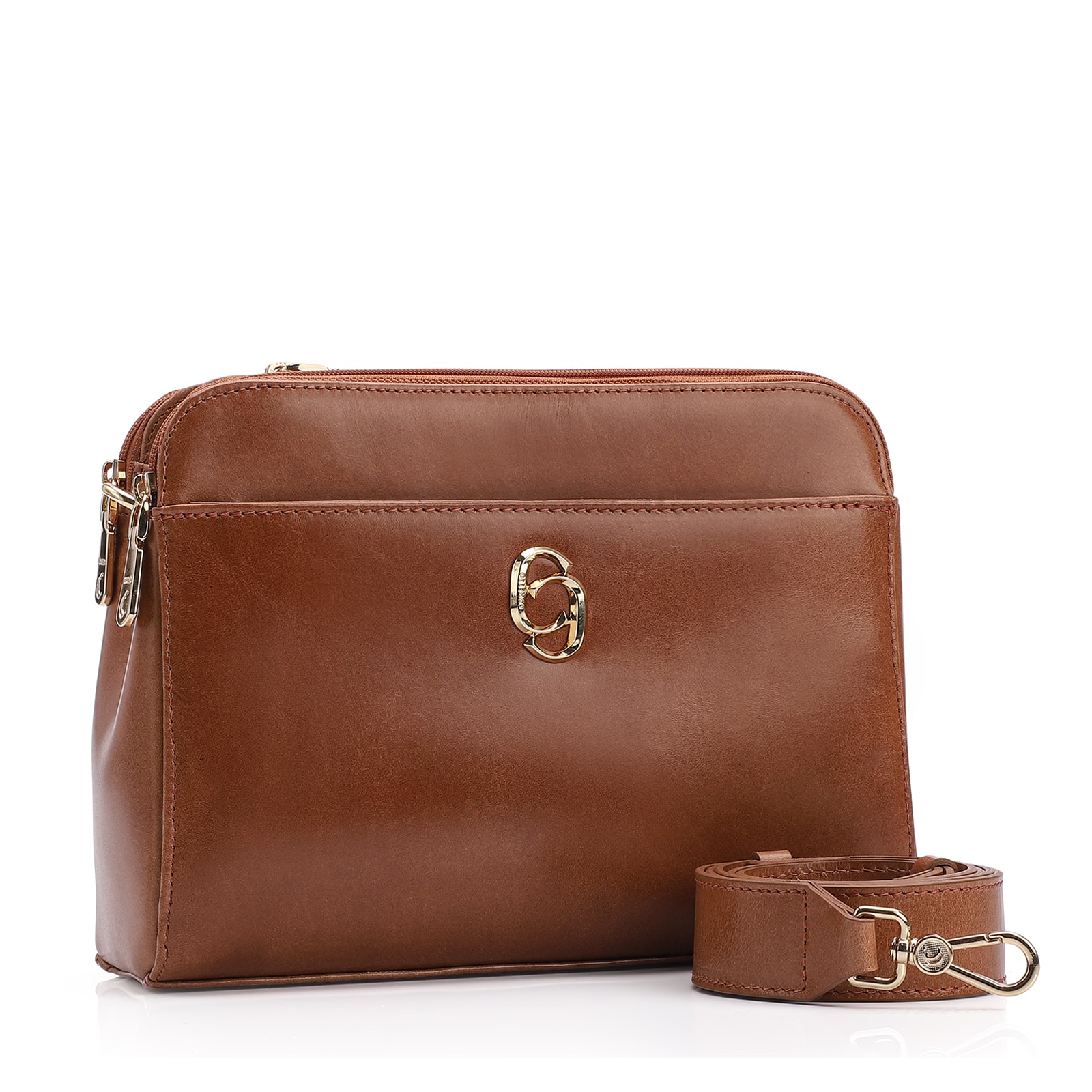 Bolsa Transversal Couro Marrom