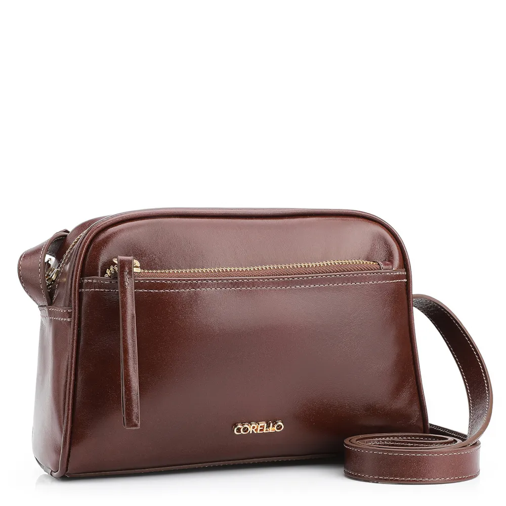 Bolsa Transversal Couro Marrom - imagem 2
