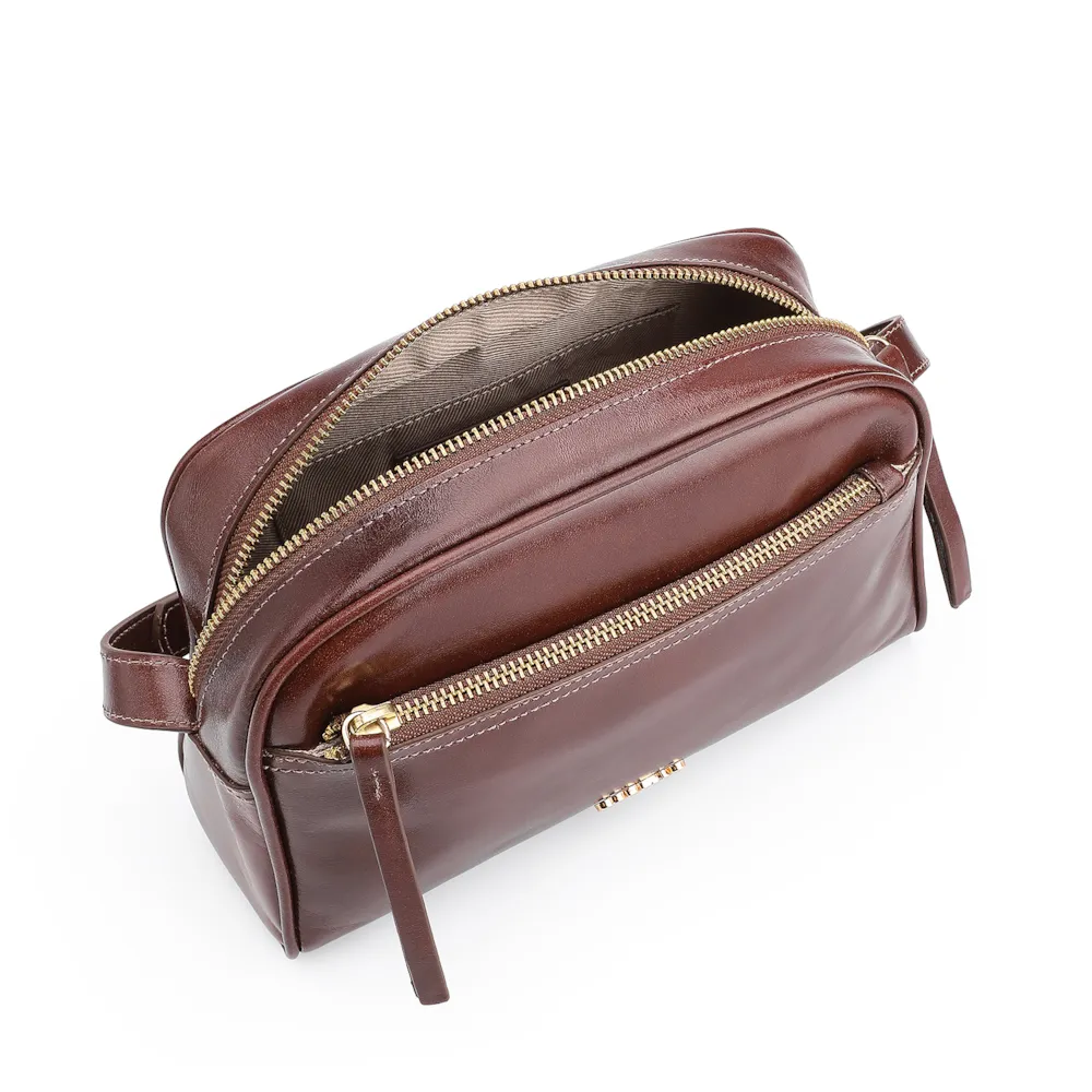Bolsa Transversal Couro Marrom - imagem 4