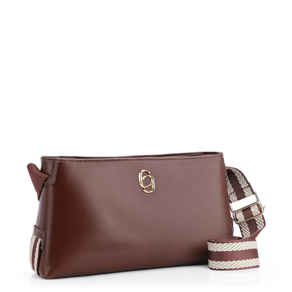 Bolsa Transversal Couro Marrom - imagem 2
