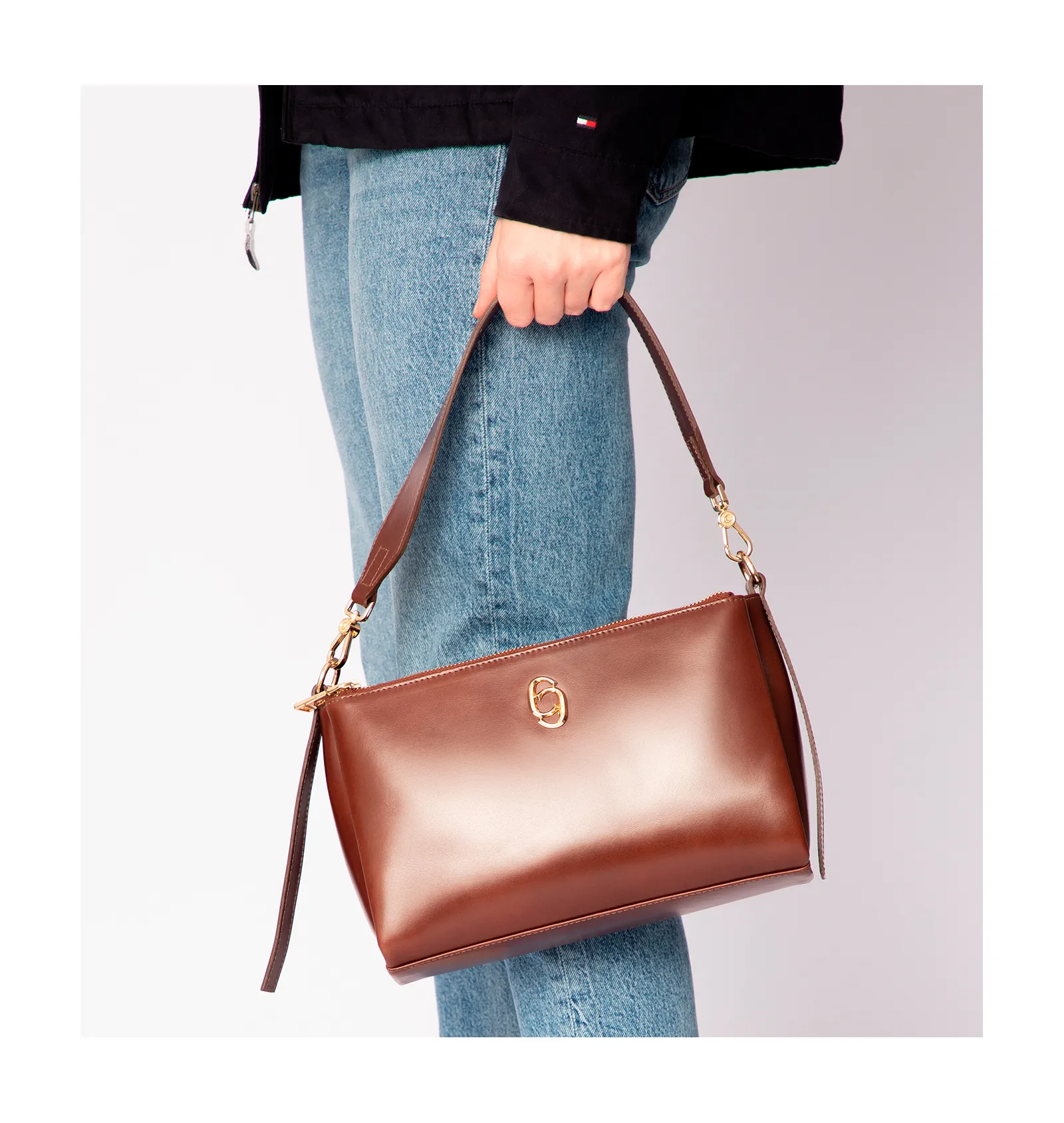 Bolsa Transversal Couro Marrom