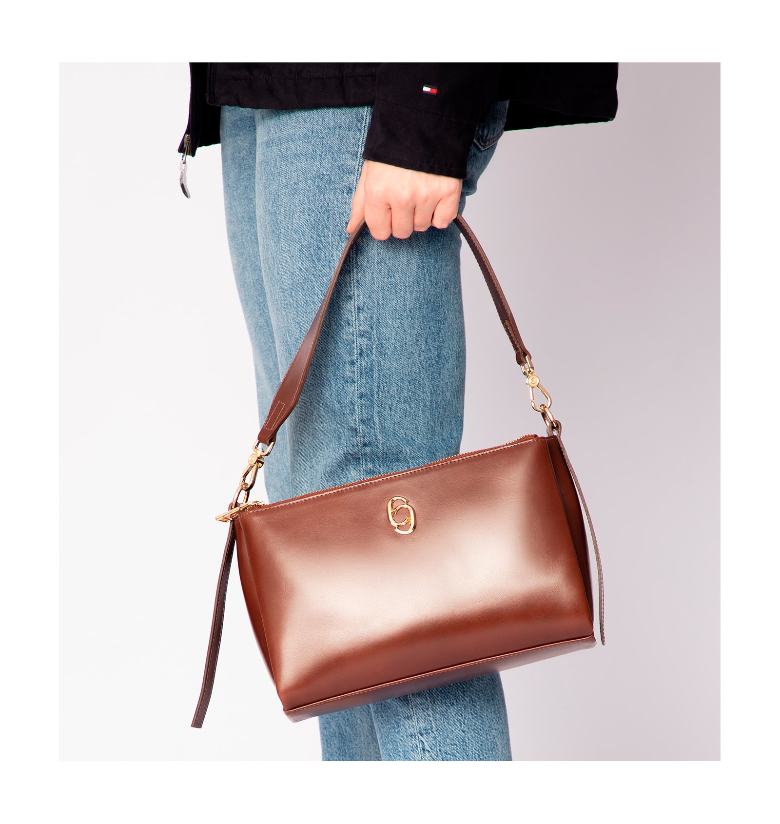 Bolsa Transversal Couro Marrom