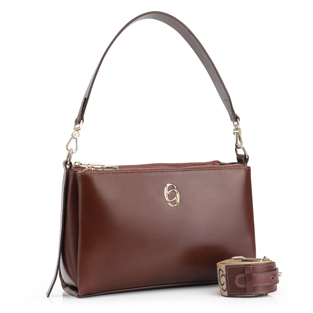 Bolsa Transversal Couro Marrom - imagem 3