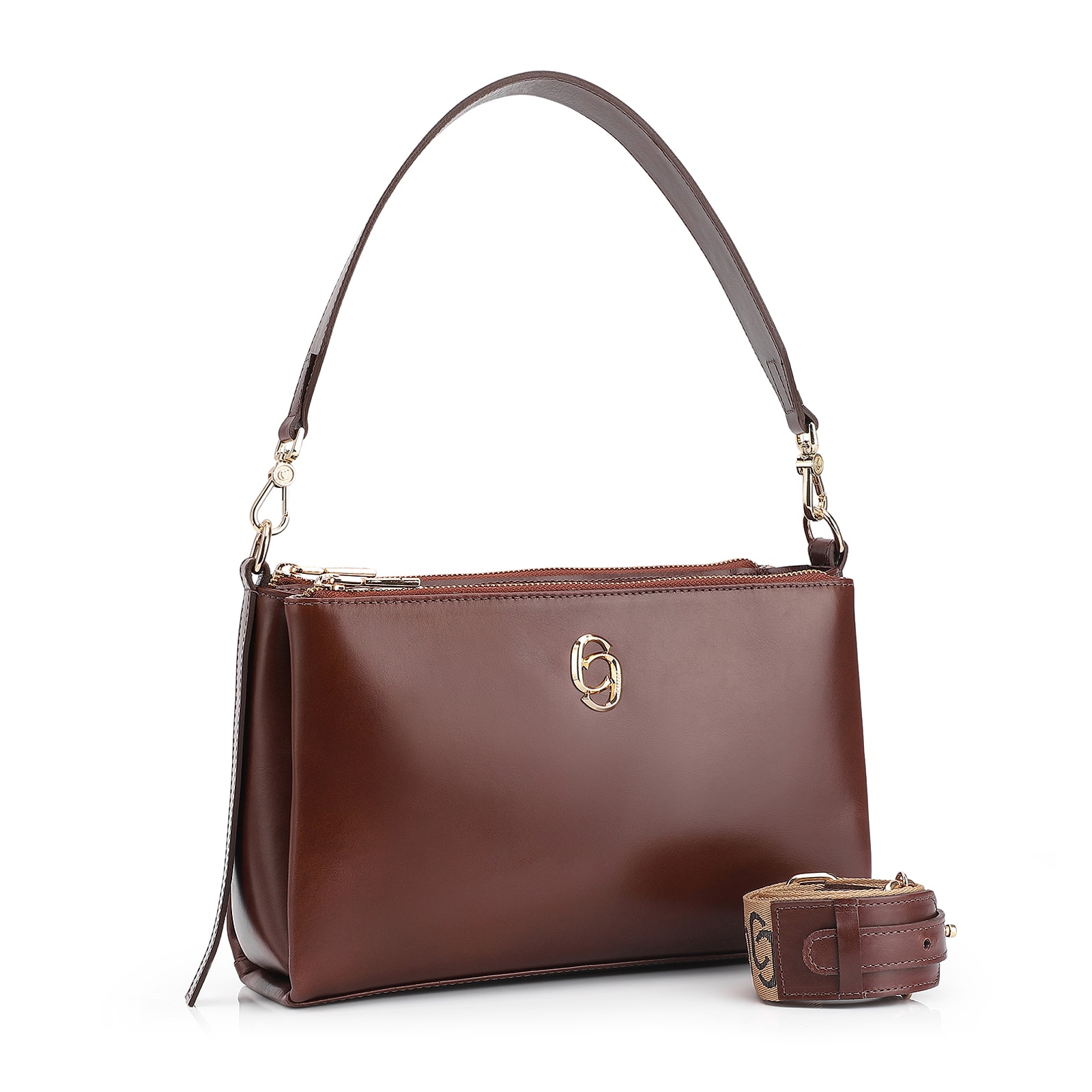 Bolsa Transversal Couro Marrom