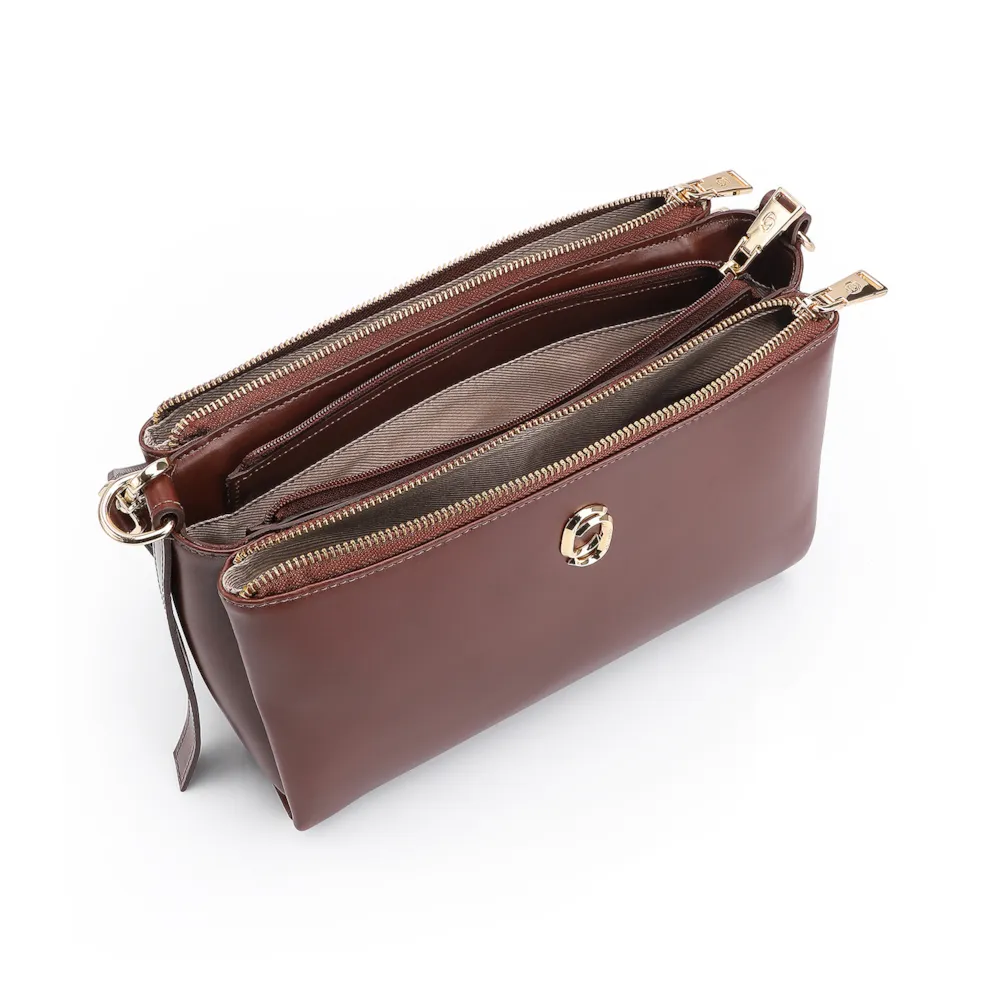 Bolsa Transversal Couro Marrom - imagem 5