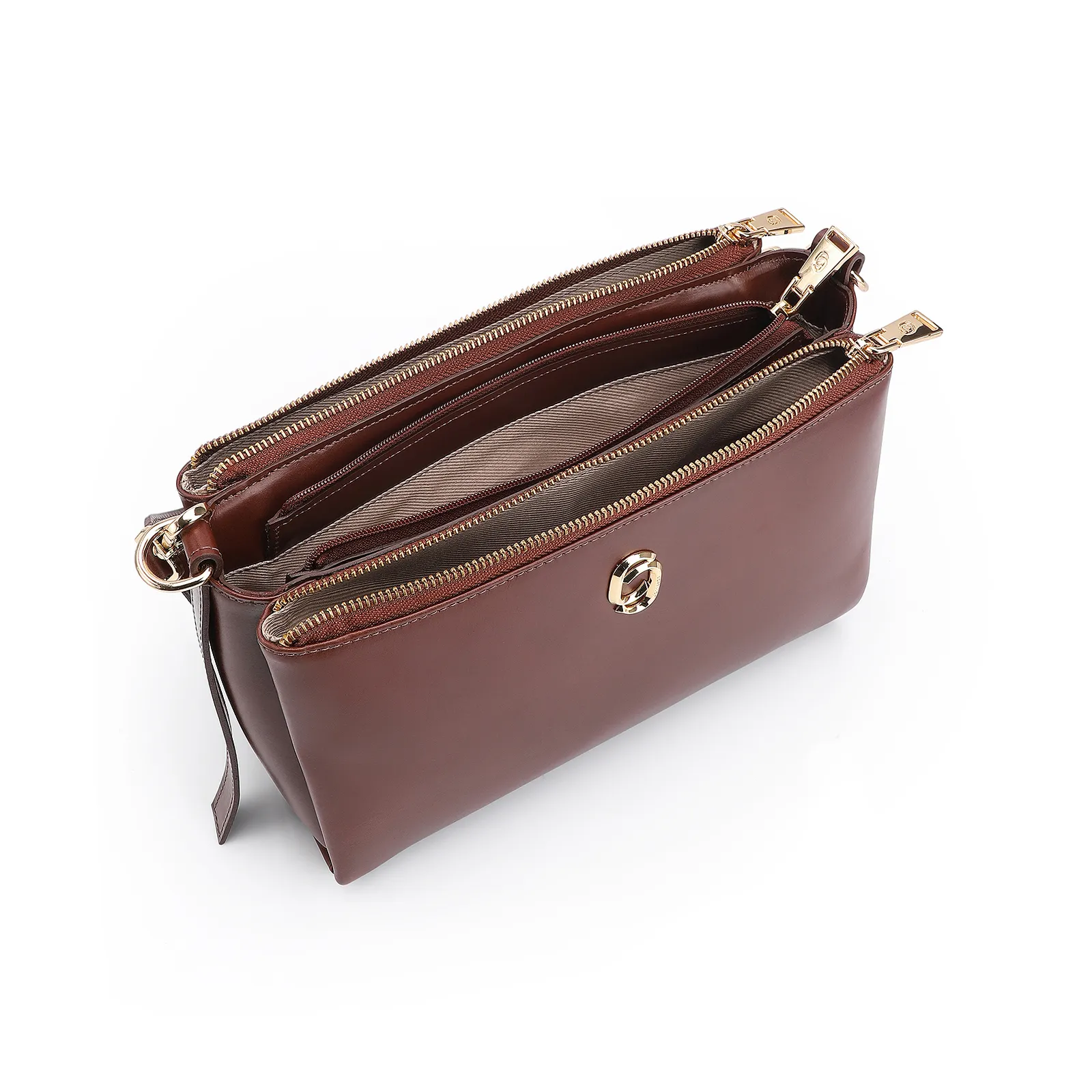 Bolsa Transversal Couro Marrom