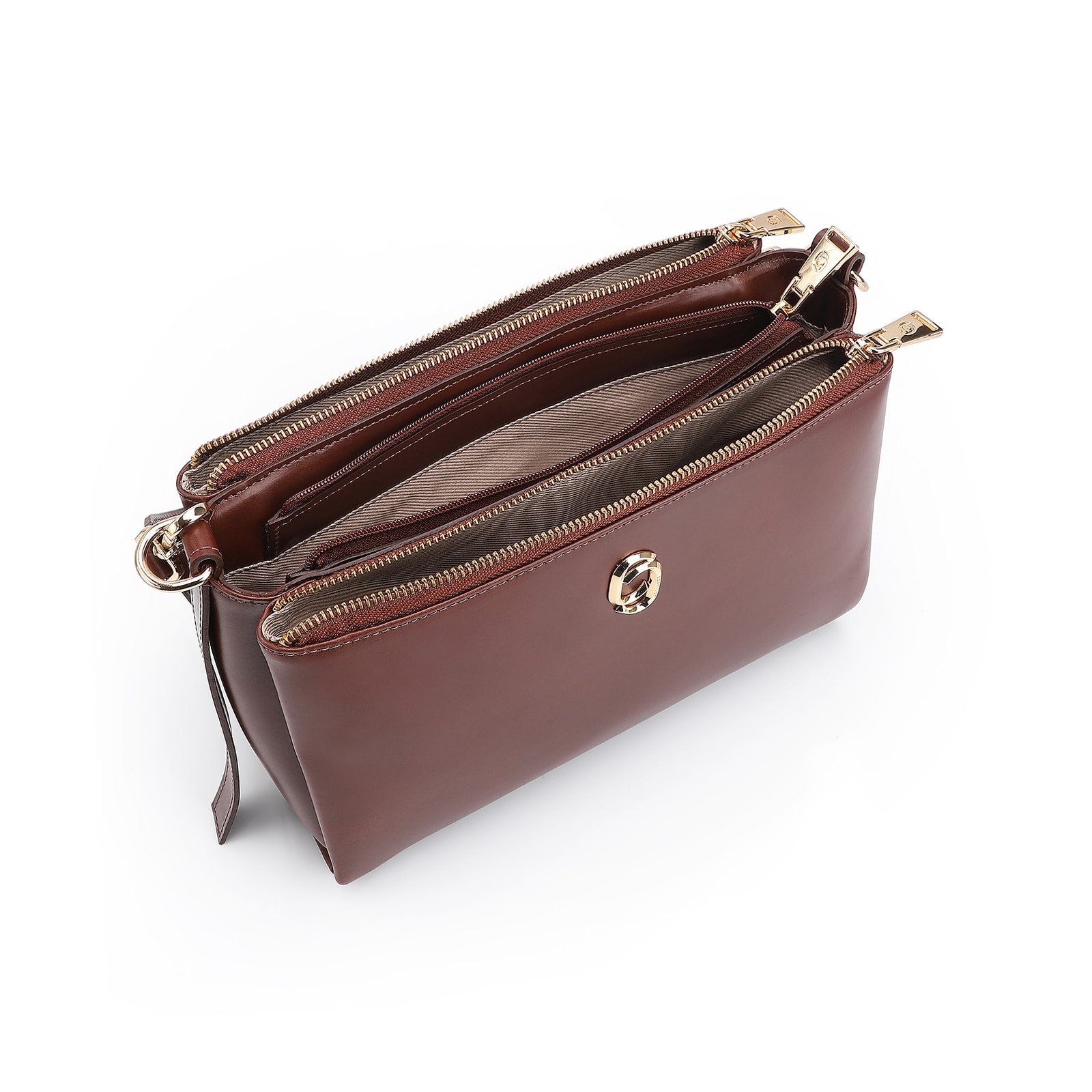 Bolsa Transversal Couro Marrom