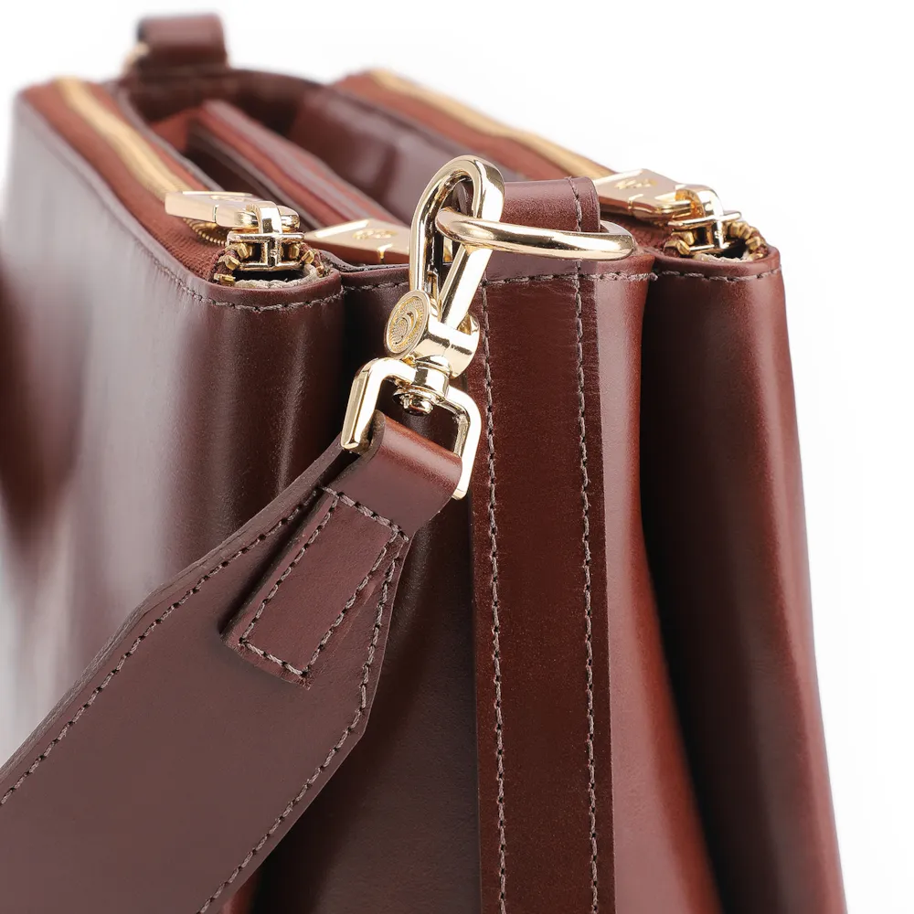 Bolsa Transversal Couro Marrom - imagem 8